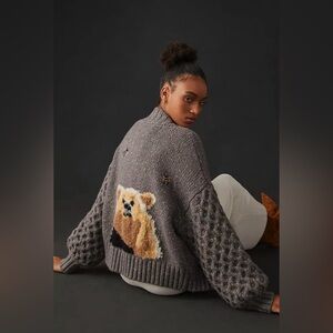 Anthropologie Pilcro Bear Cardigan (Size MP)